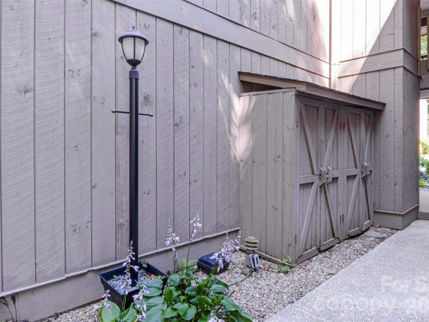 55 Lake Drive, Laurel Park, NC 28739.  MLS# CAR4395165, YatesRealty ID 2206. Exterior storage