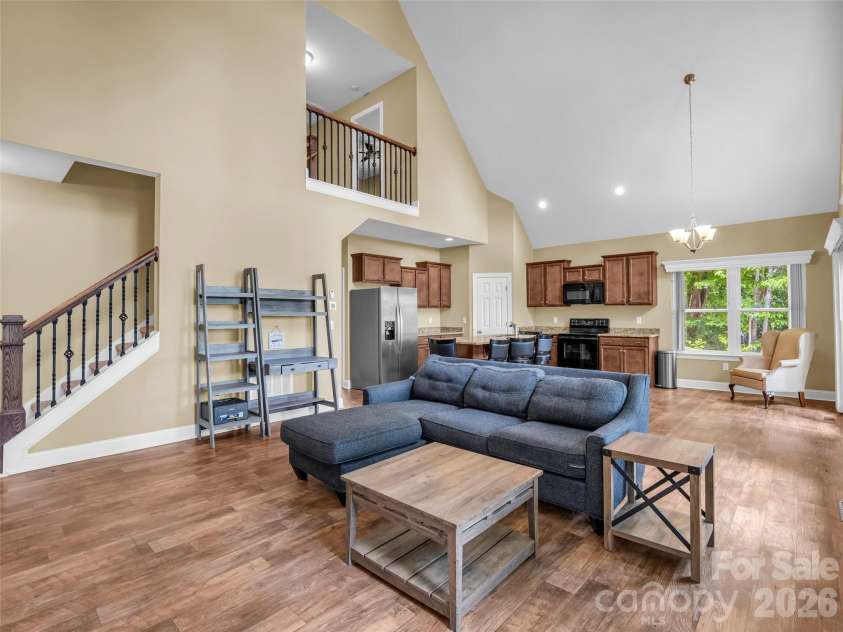 227 Snug Harbor Circle, Lake Lure, NC 28746.  MLS# CAR4380922, YatesRealty ID 22064. Family room