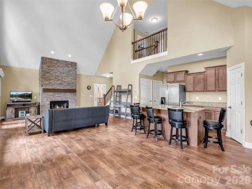 227 Snug Harbor Circle, Lake Lure, NC 28746.  MLS# CAR4380922, YatesRealty ID 22064. Kitchen and dining area