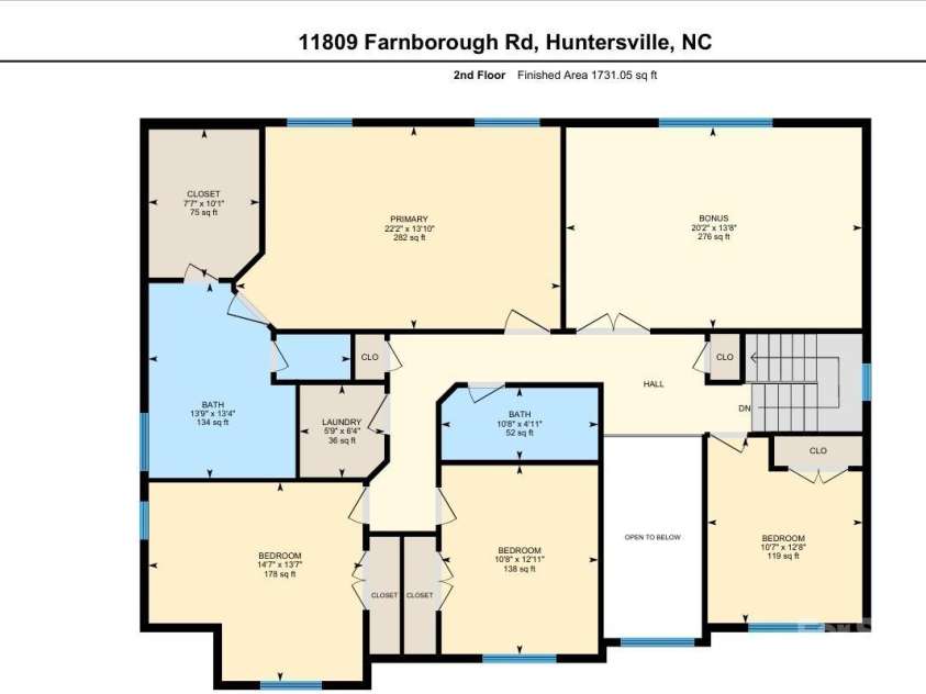 11809 Farnborough Road, Huntersville, NC 28078.  MLS# CAR4315816, YatesRealty ID 2210. 