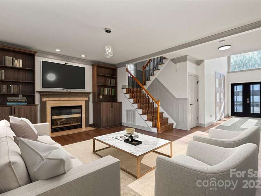 11809 Farnborough Road, Huntersville, NC 28078.  MLS# CAR4315816, YatesRealty ID 2210. Living room virtually staged