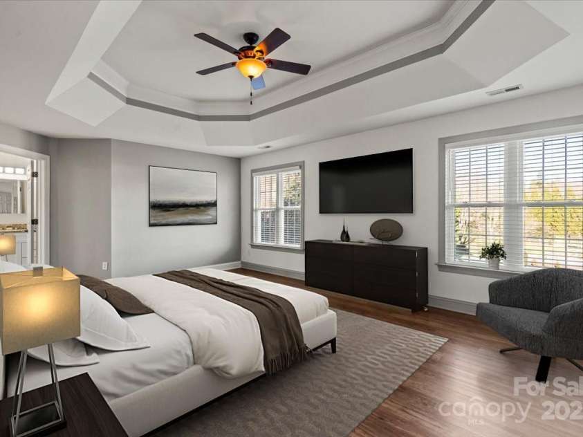11809 Farnborough Road, Huntersville, NC 28078.  MLS# CAR4315816, YatesRealty ID 2210. Primary bedroom virtually staged