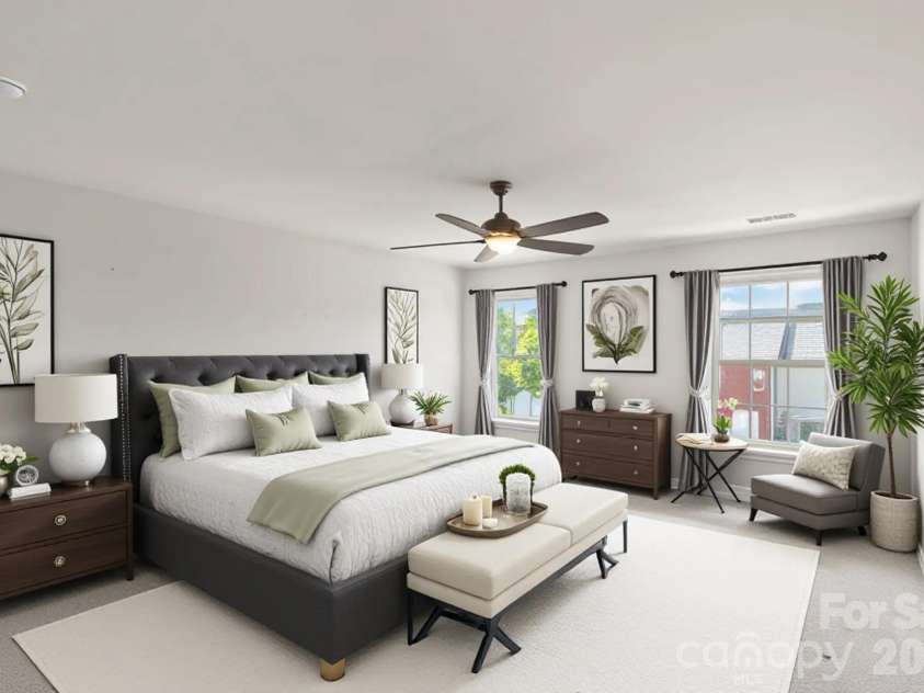 4248 Audubon Park Drive, Charlotte, NC 28217.  MLS# CAR4330051, YatesRealty ID 22114. Virtually Staged Primary Suite