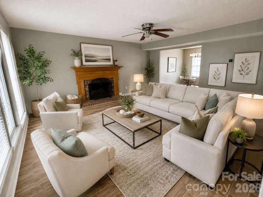 1141 Cureton Place, Charlotte, NC 28217.  MLS# CAR4381082, YatesRealty ID 22116. Virtually Staged