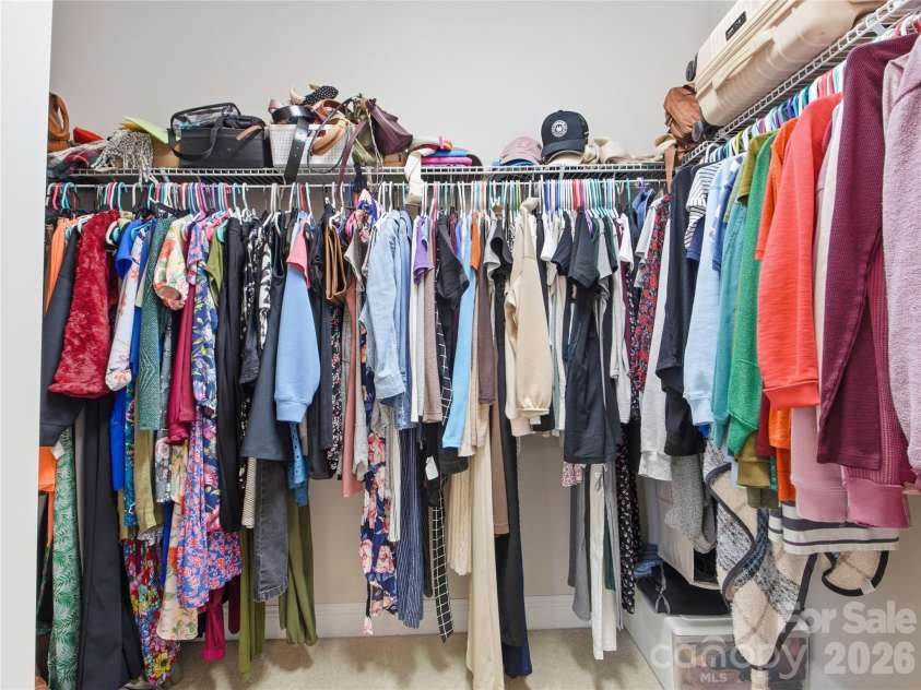 13034 Horned Lark Drive, Charlotte, NC 28278.  MLS# CAR4382228, YatesRealty ID 22122. Spacious Hers Closet