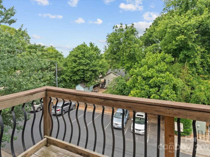 1530 Church Street, Charlotte, NC 28203.  MLS# CAR4259116, YatesRealty ID 22130. View from the balcony from the French doors in the guest suite.