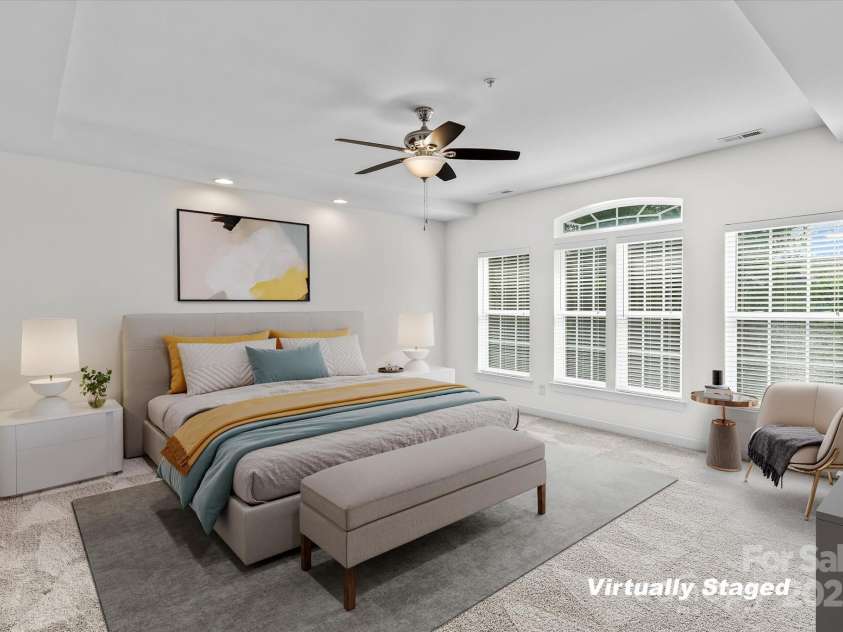 1530 Church Street, Charlotte, NC 28203.  MLS# CAR4259116, YatesRealty ID 22130. Virtually staged primary suite - imagine living here!