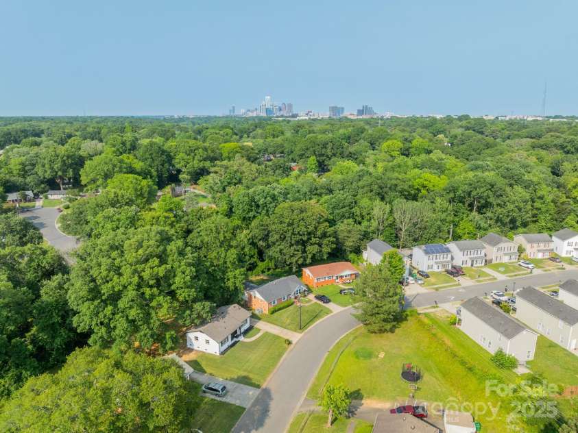 3608 Crestridge Drive, Charlotte, NC 28217.  MLS# CAR4266843, YatesRealty ID 22151. Aerial Shot