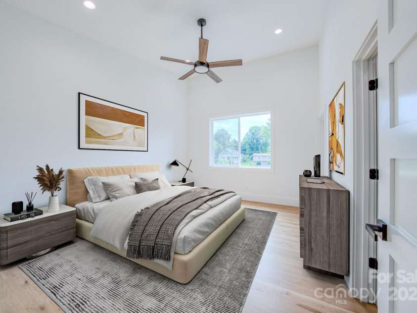 133 Grove Street, Asheville, NC 28801.  MLS# CAR4286313, YatesRealty ID 2216. Virtually Staged Second Floor Bedroom