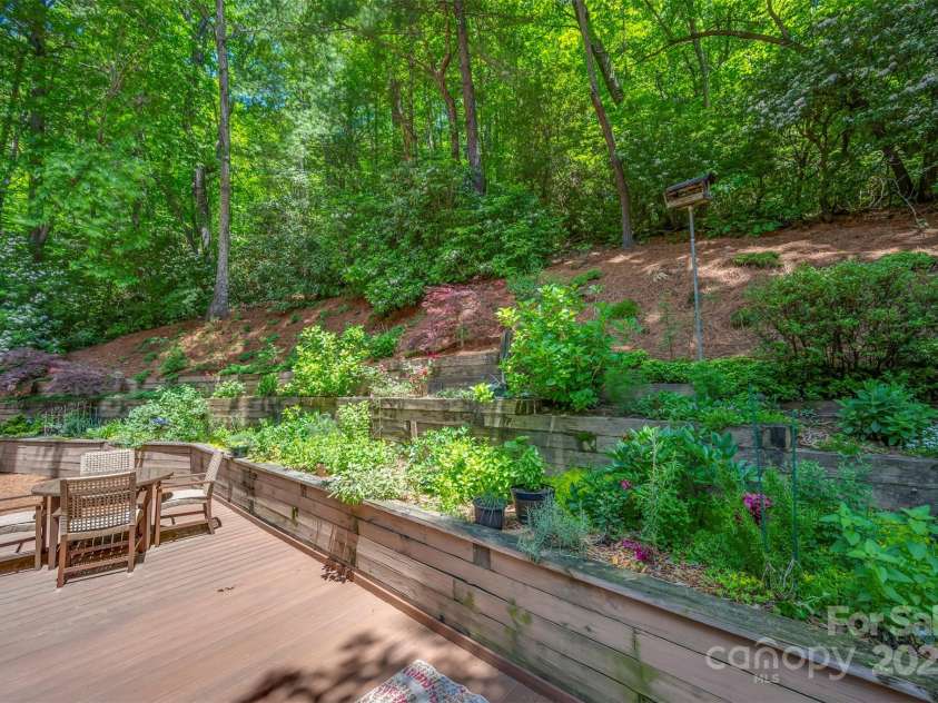 172 Overlook Drive, Flat Rock, NC 28731.  MLS# CAR4224391, YatesRealty ID 2217. Terraced landscaping