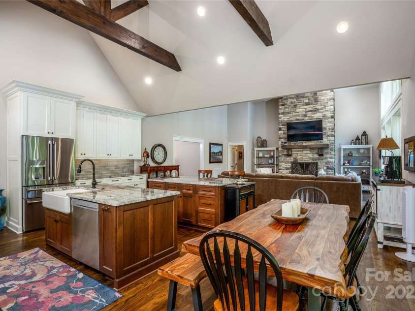 1003 Glory Drive, Morganton, NC 28655.  MLS# CAR4264469, YatesRealty ID 22171. Great Room, Dining & Kitchen