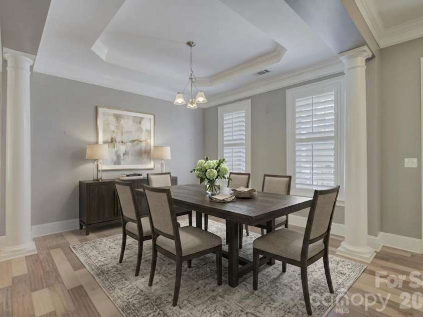 14924 High Bluff Court, Charlotte, NC 28278.  MLS# CAR4361881, YatesRealty ID 22171. Great dining area. Virtually staged