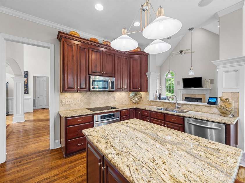 5826 Natoma Road, Clover, SC 29710.  MLS# CAR4372920, YatesRealty ID 22174. Gourmet kitchen with central island