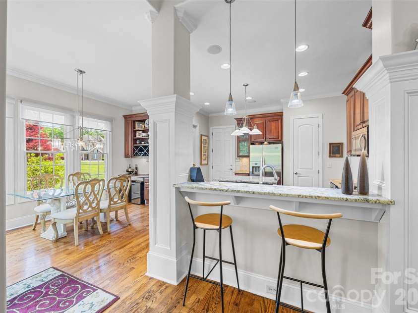 5826 Natoma Road, Clover, SC 29710.  MLS# CAR4372920, YatesRealty ID 22174. Kitchen and sunny breakfast area