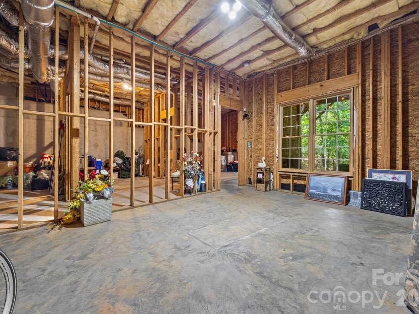 5826 Natoma Road, Clover, SC 29710.  MLS# CAR4372920, YatesRealty ID 22174. Unfinished basement with extra high ceilings