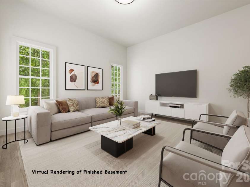 5826 Natoma Road, Clover, SC 29710.  MLS# CAR4372920, YatesRealty ID 22174. Virtual rendering of finished basement