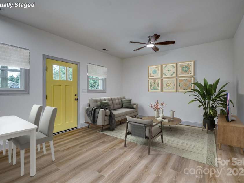 216 Stephens Drive, Morganton, NC 28655.  MLS# CAR4271572, YatesRealty ID 22183. Living Room - virtually staged