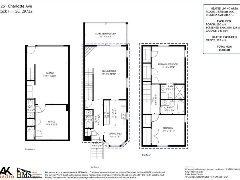 1261 Charlotte Avenue, Rock Hill, SC 29732.  MLS# CAR4374213, YatesRealty ID 22190. Floor Plan