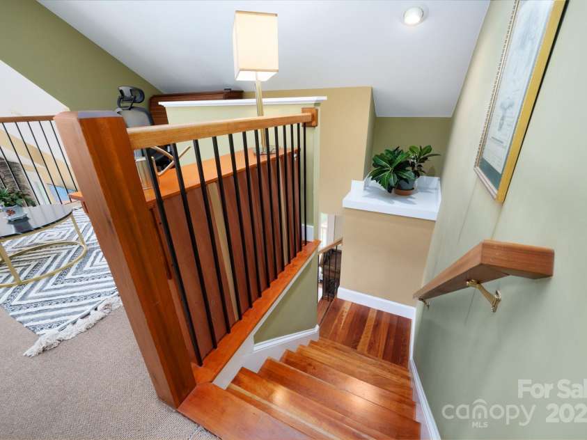 130 Black Oak Drive, Asheville, NC 28804.  MLS# CAR4186383, YatesRealty ID 22192. Stairs to Loft