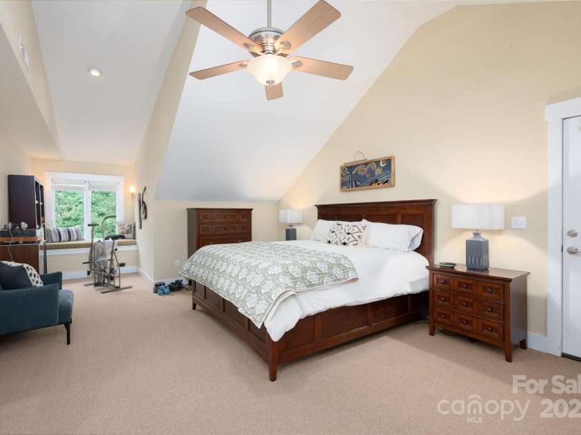130 Black Oak Drive, Asheville, NC 28804.  MLS# CAR4186383, YatesRealty ID 22192. Very Spacious Upper-Level Bedroom with Large Storage Closet and Deck Access