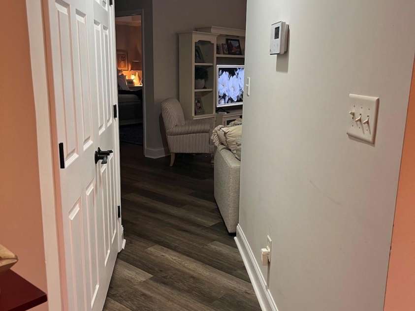 1344 Moonshadow Lane, Shelby, NC 28150.  MLS# CAR4274904, YatesRealty ID 22196. Connecting Hall From Kitchen to Living Area and Laundry Closet Pictured