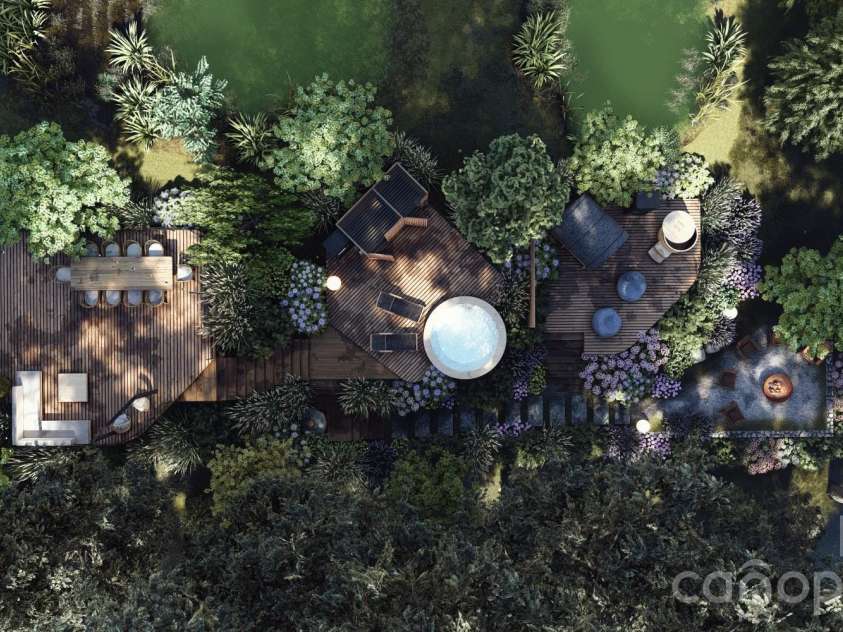 23 Fireside Drive, Asheville, NC 28806.  MLS# CAR4318577, YatesRealty ID 22204. Wellness area will include hot tub,sauna,kitchen and fire pit area