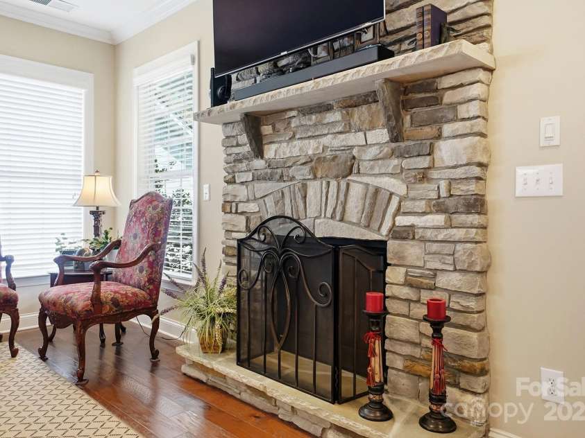 4069 Henshaw Road, Waxhaw, NC 28173.  MLS# CAR4323046, YatesRealty ID 2221. Custom fireplace.