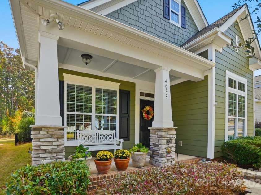 4069 Henshaw Road, Waxhaw, NC 28173.  MLS# CAR4323046, YatesRealty ID 2221. Inviting front porch.