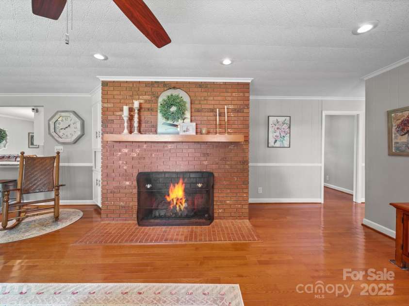 1904 Old Peachland Road, Marshville, NC 28103.  MLS# CAR4275124, YatesRealty ID 22211. Fireplace in family room