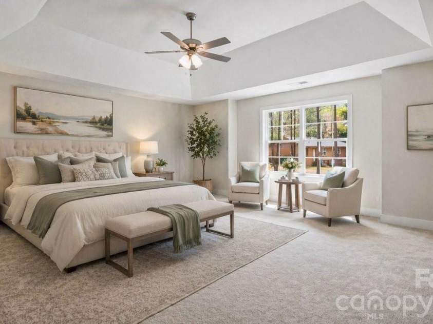 606 Teresa Circle, Waxhaw, NC 28173.  MLS# CAR4363542, YatesRealty ID 22213. Primary Bedroom Virtual Stage