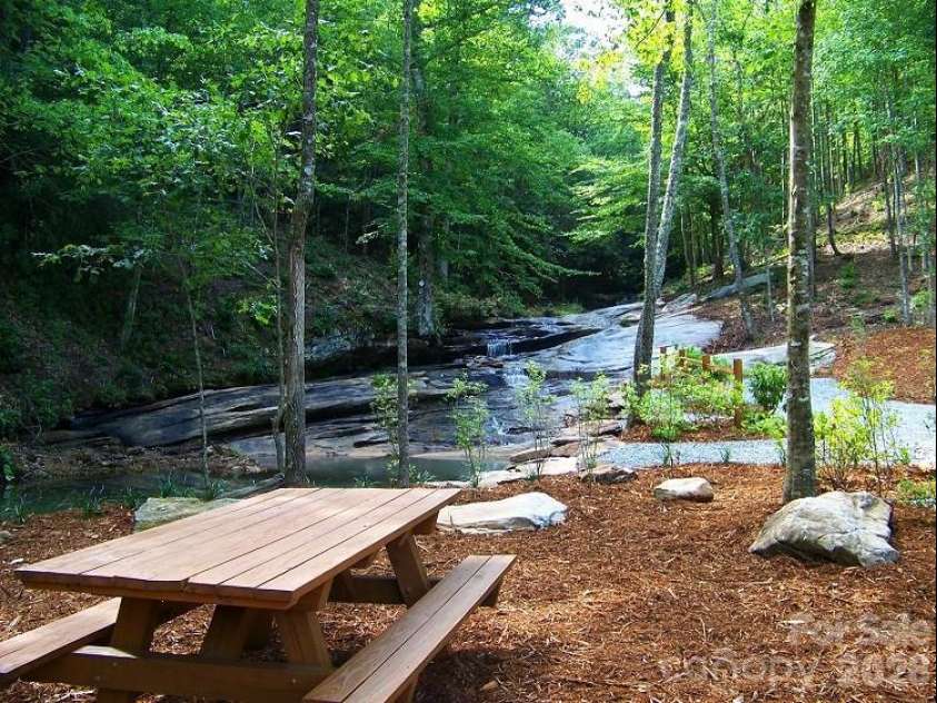 338 Lakeview Trail, Nebo, NC 28761.  MLS# CAR4349366, YatesRealty ID 2223. Waterfall at end of community hiking trails