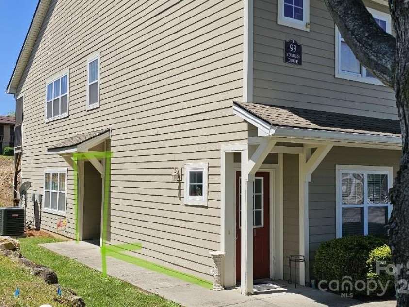 93 Foxden Drive, Fletcher, NC 28732.  MLS# CAR4251885, YatesRealty ID 22237. Entry on side