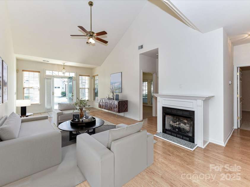 11705 Silverado Lane, Charlotte, NC 28277.  MLS# CAR4244459, YatesRealty ID 22250. Virtually Staged Living Room