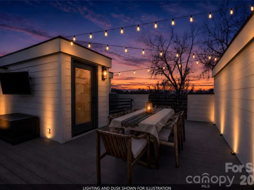 513 Strong Avenue, Charlotte, NC 28205.  MLS# CAR4366666, YatesRealty ID 22256. Lighting virtually staged