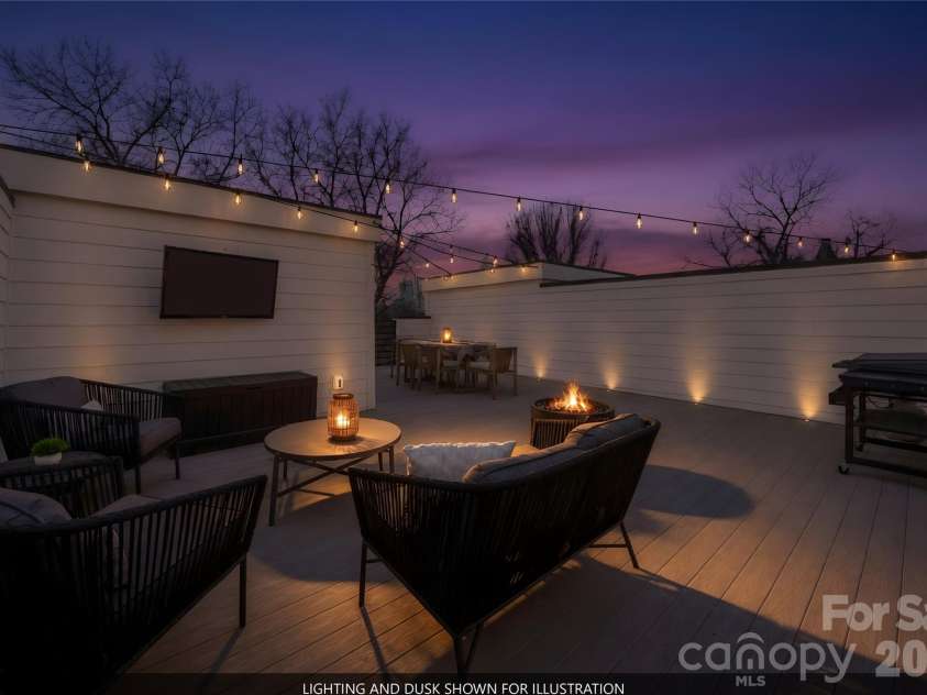 513 Strong Avenue, Charlotte, NC 28205.  MLS# CAR4366666, YatesRealty ID 22256. Lighting virtually staged