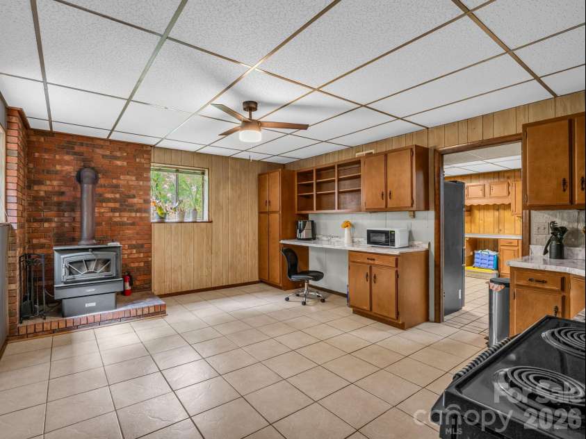 92 Greenwood Acres Drive, Mills River, NC 28759.  MLS# CAR4379255, YatesRealty ID 22276. Basement kitchen