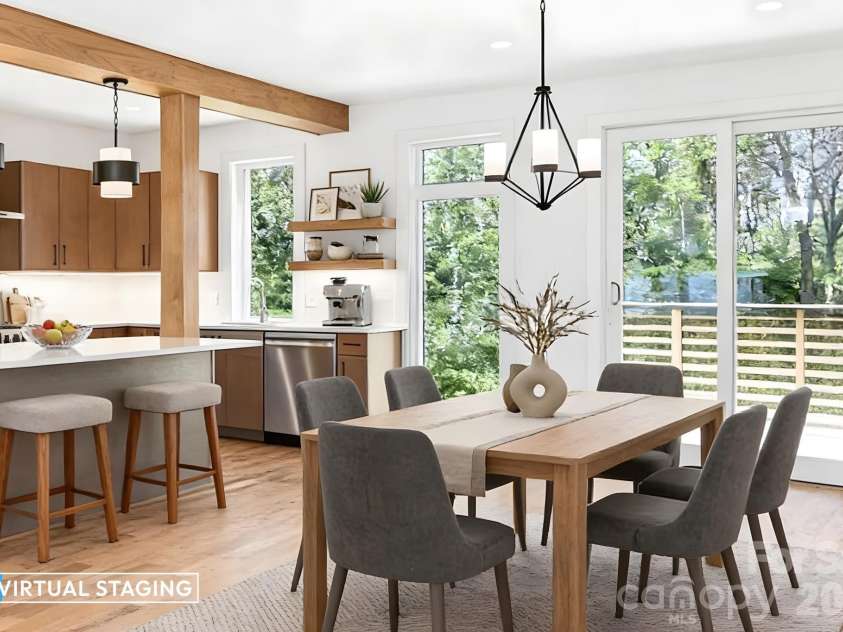63 Orrinel Way, Asheville, NC 28806.  MLS# CAR4375047, YatesRealty ID 22277. Virtually Staged Dining Area