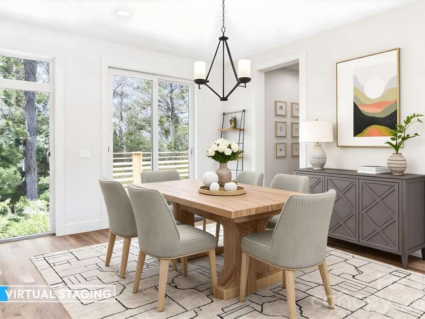 63 Orrinel Way, Asheville, NC 28806.  MLS# CAR4375047, YatesRealty ID 22277. Virtually Staged Dining Area