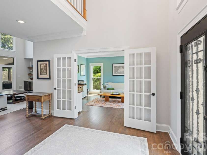 18003 Lochcarron Lane, Cornelius, NC 28031.  MLS# CAR4377616, YatesRealty ID 22279. Foyer and study
