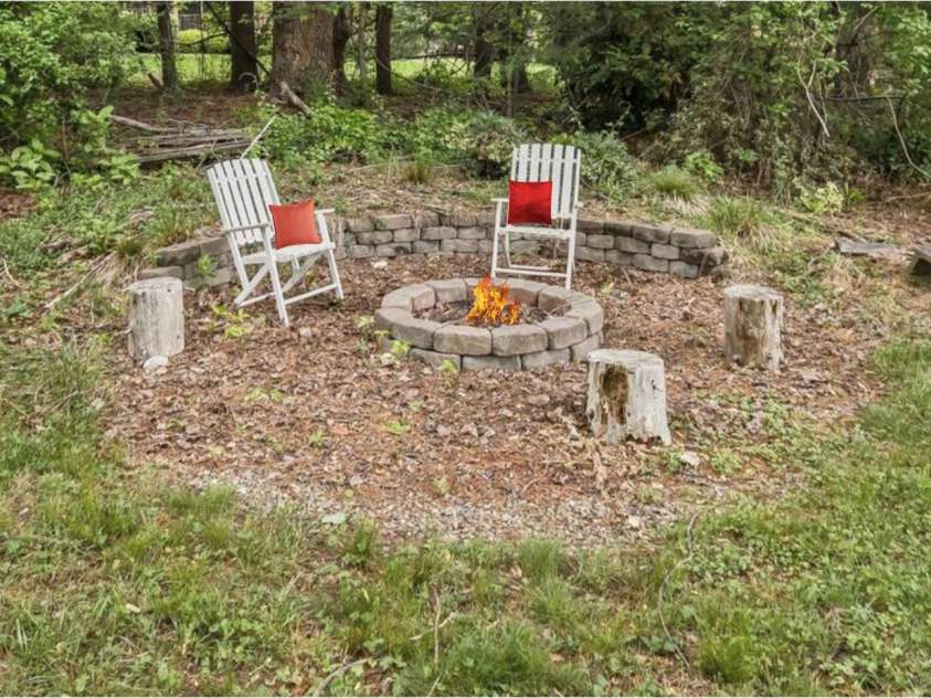 7 Teaneck Circle, Hendersonville, NC 28791.  MLS# CAR4369967, YatesRealty ID 22283. Fire pit for s'mores