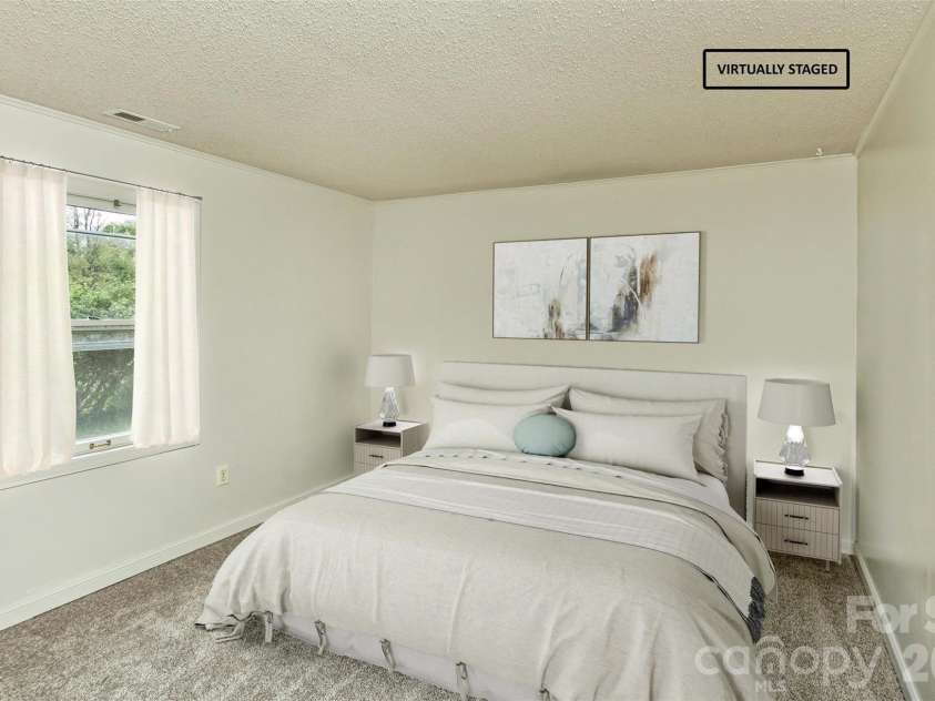 7 Teaneck Circle, Hendersonville, NC 28791.  MLS# CAR4369967, YatesRealty ID 22283. Second bedroom. Split bedroom plan. Virtual staging.