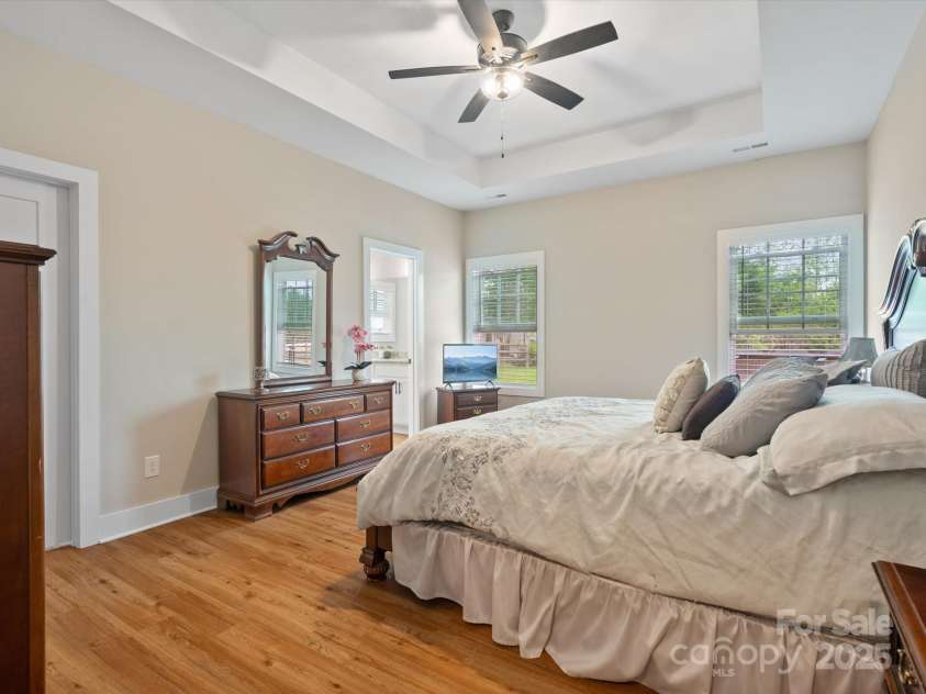 2165 Smith Road, Clover, SC 29710.  MLS# CAR4128540, YatesRealty ID 22288. Primary Bedroom with Trey Ceiling.