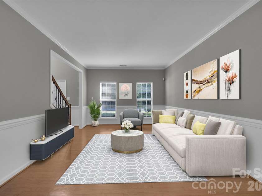 1007 Butterburr Drive, Matthews, NC 28104.  MLS# CAR4380724, YatesRealty ID 22290. Virtually staged photo