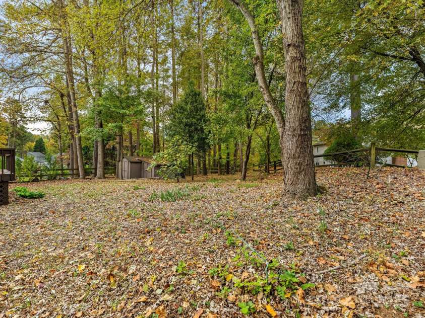 9701 Kent Village Drive, Charlotte, NC 28269.  MLS# CAR4309656, YatesRealty ID 22309. View of backyard
