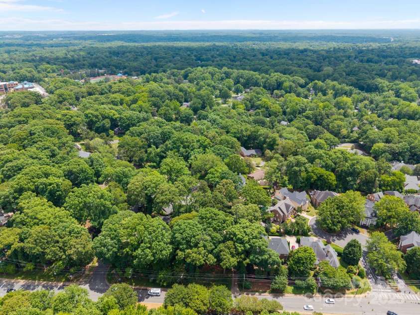 5510 Sardis Road, Charlotte, NC 28270.  MLS# CAR4240440, YatesRealty ID 22316. Aerial View
