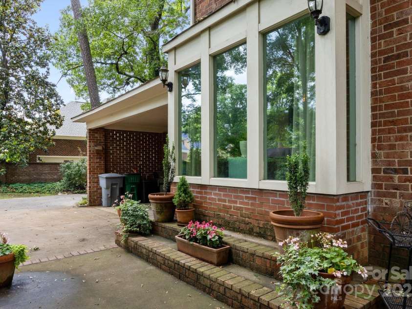 5510 Sardis Road, Charlotte, NC 28270.  MLS# CAR4240440, YatesRealty ID 22316. Patio View of Kitchen Window