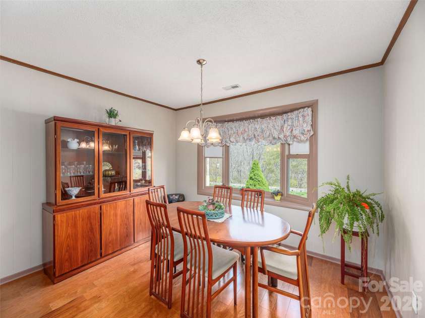 444 Martin Branch Road, Leicester, NC 28748.  MLS# CAR4369223, YatesRealty ID 22320. Opposite eat in kitchen dining area