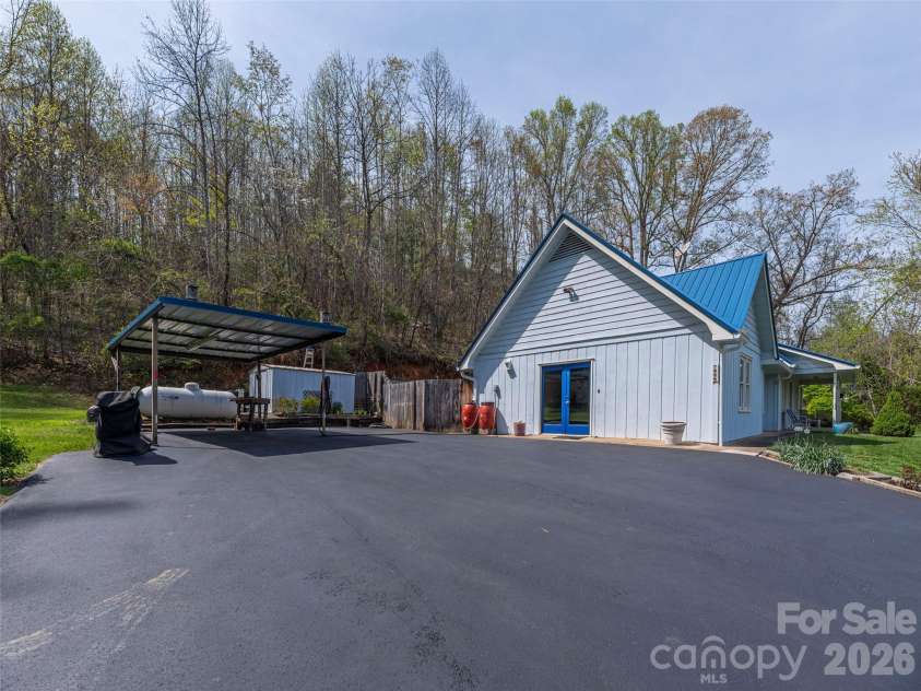 444 Martin Branch Road, Leicester, NC 28748.  MLS# CAR4369223, YatesRealty ID 22320. Recently paved driveway