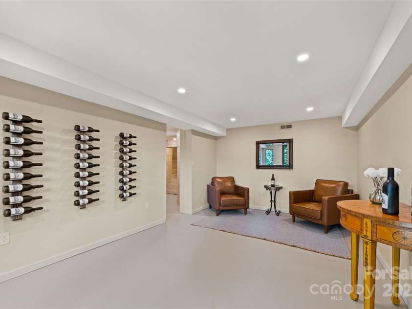 66 Fox Trot Lane, Tryon, NC 28782.  MLS# CAR4259291, YatesRealty ID 22329. Basement flex room, Wine room or Office