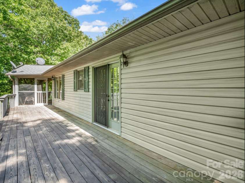 120 Lakewood Drive, Lake Lure, NC 28746.  MLS# CAR4378996, YatesRealty ID 22332. Rear deck view
